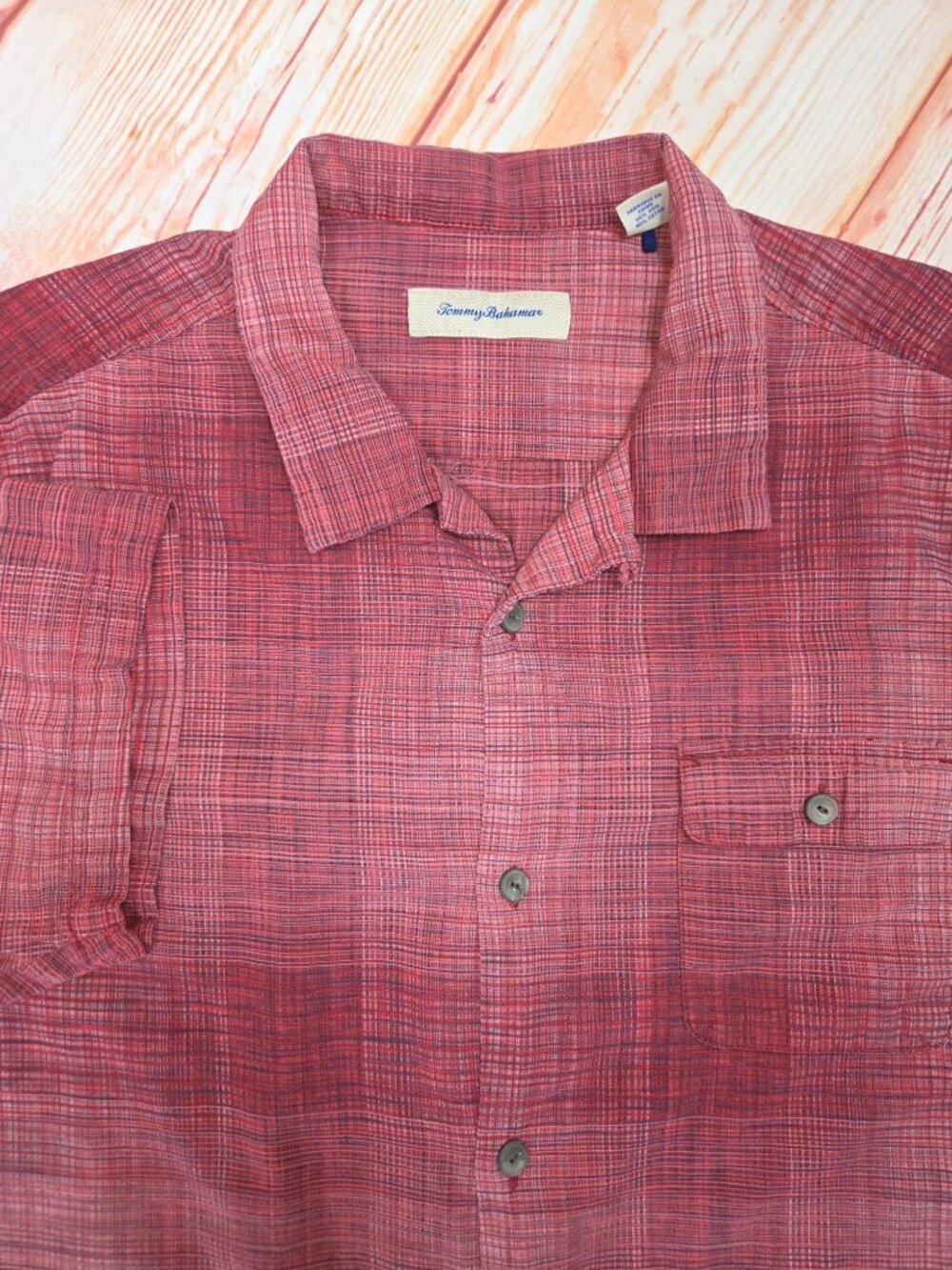 Tommy Bahama Mens Silk Blend Short Sleeve Shirt Large